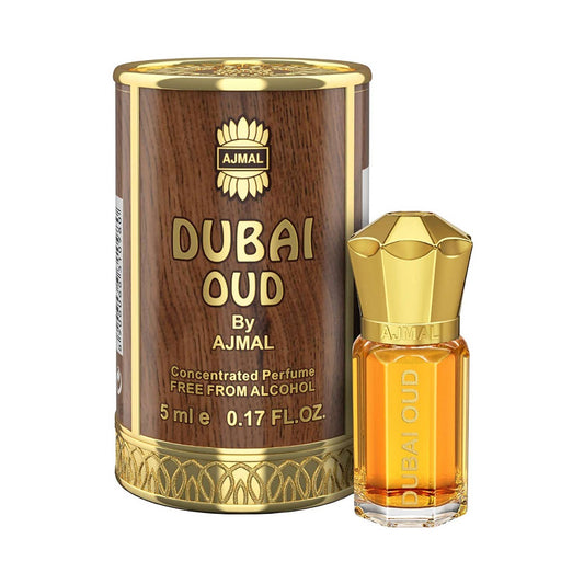 Ajmal Dubai Oud Attar Concentrated Perfume Oil Long Lasting Alcohol Free Unisex (5 ml)