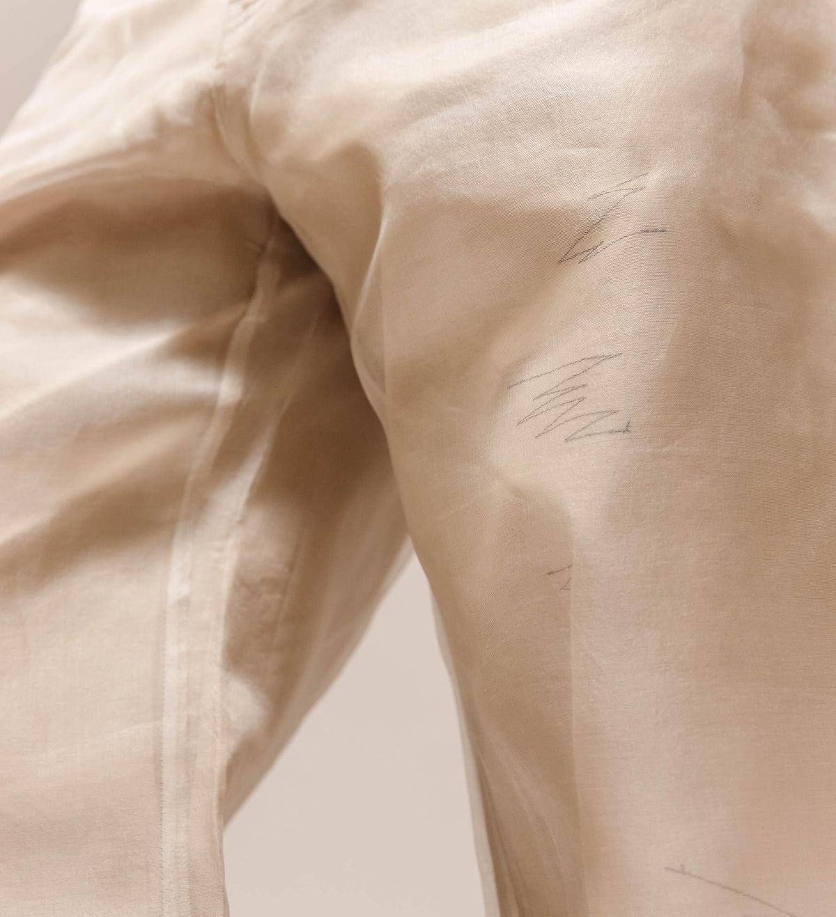 'Veil' Organza Twill Embroidered Pant by Cause & Effect