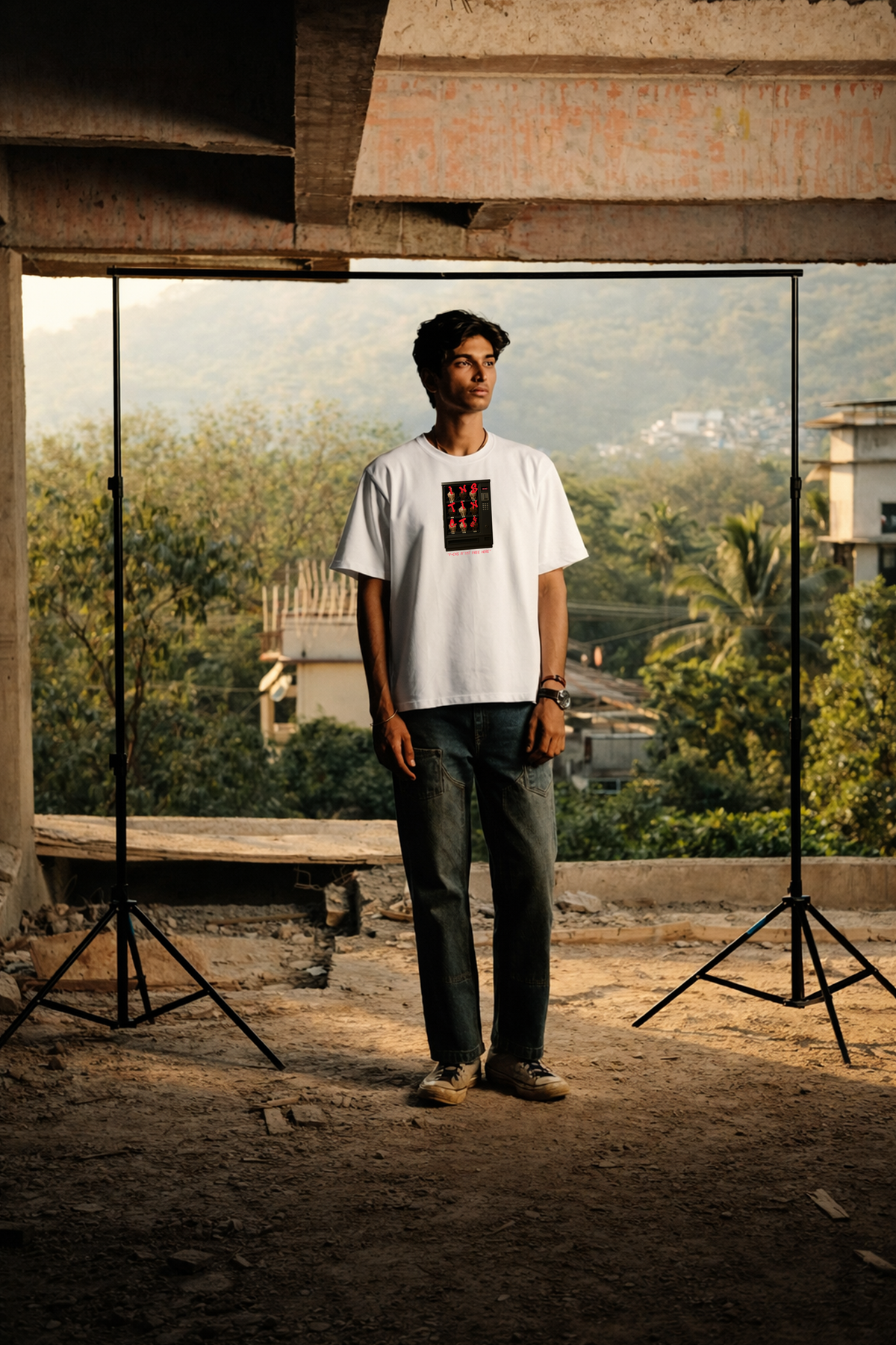 Vending Machine - Relaxed Fit Tshirt (White) by Instinct First