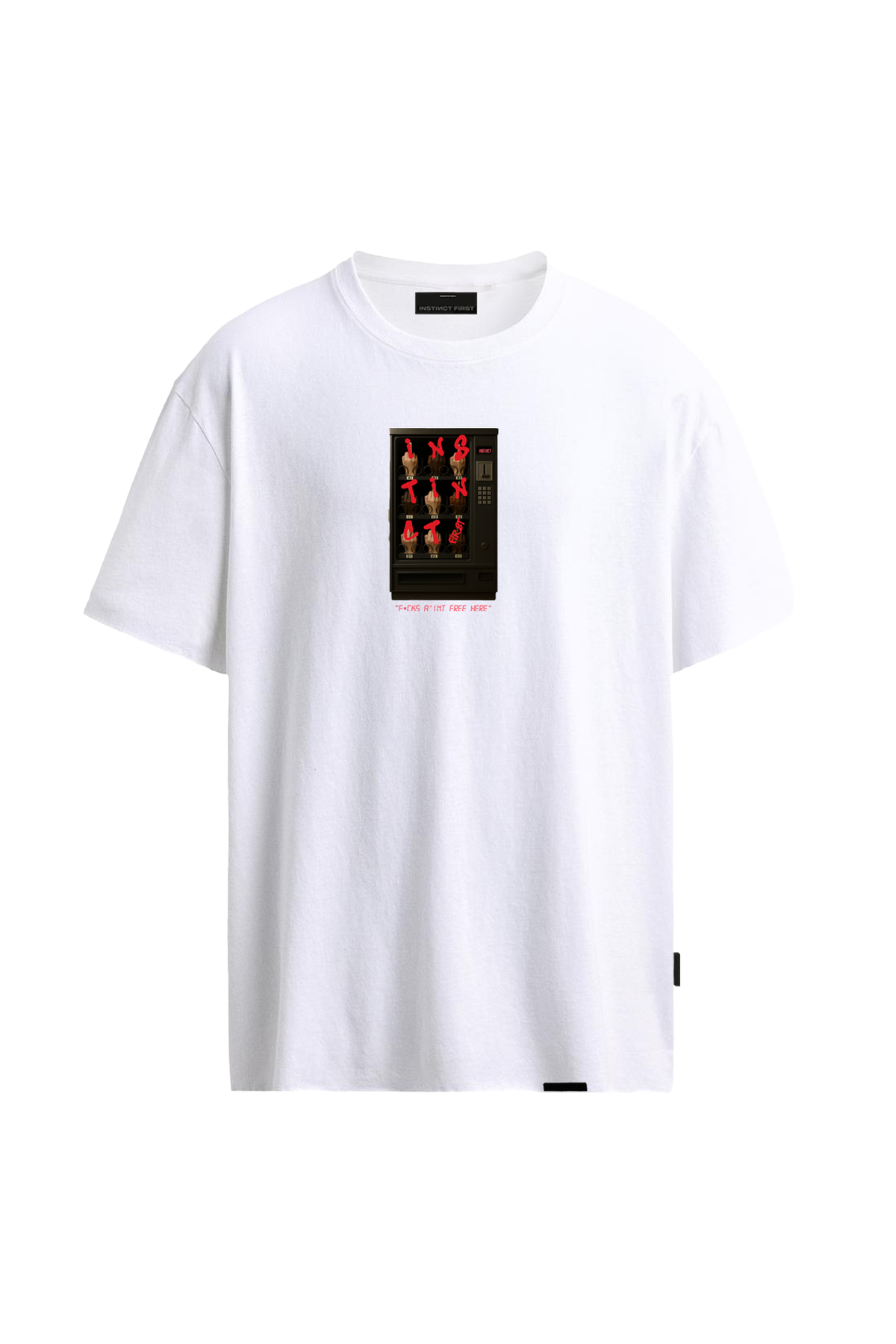 Vending Machine - Relaxed Fit Tshirt (White) by Instinct First