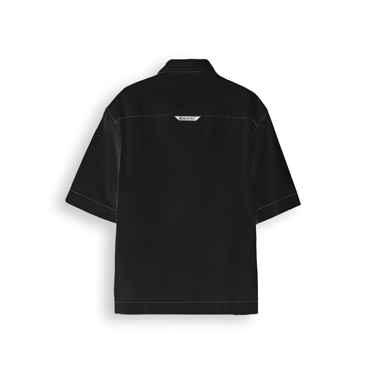 Void contrast stichline shirt - Jet black by RECNSTRCT