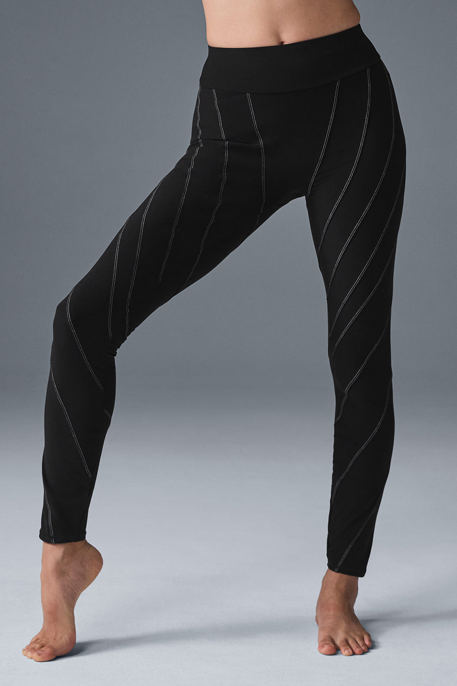 Alosoft High-Waist Sunray Legging - Black/White (W51417R)