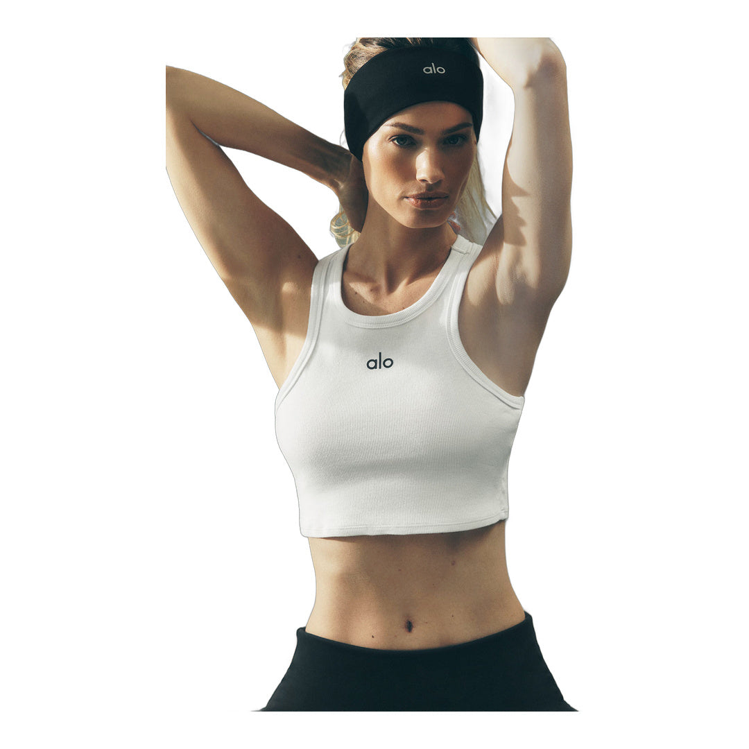 alo Aspire Tank - White/Black by Alo Yoga