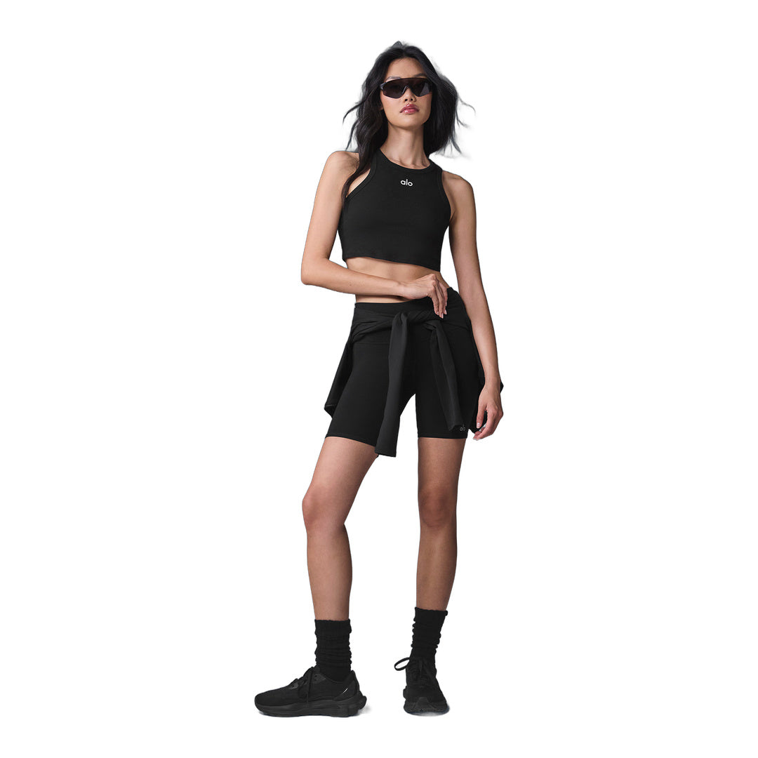 alo Aspire Tank - Black/White by Alo Yoga