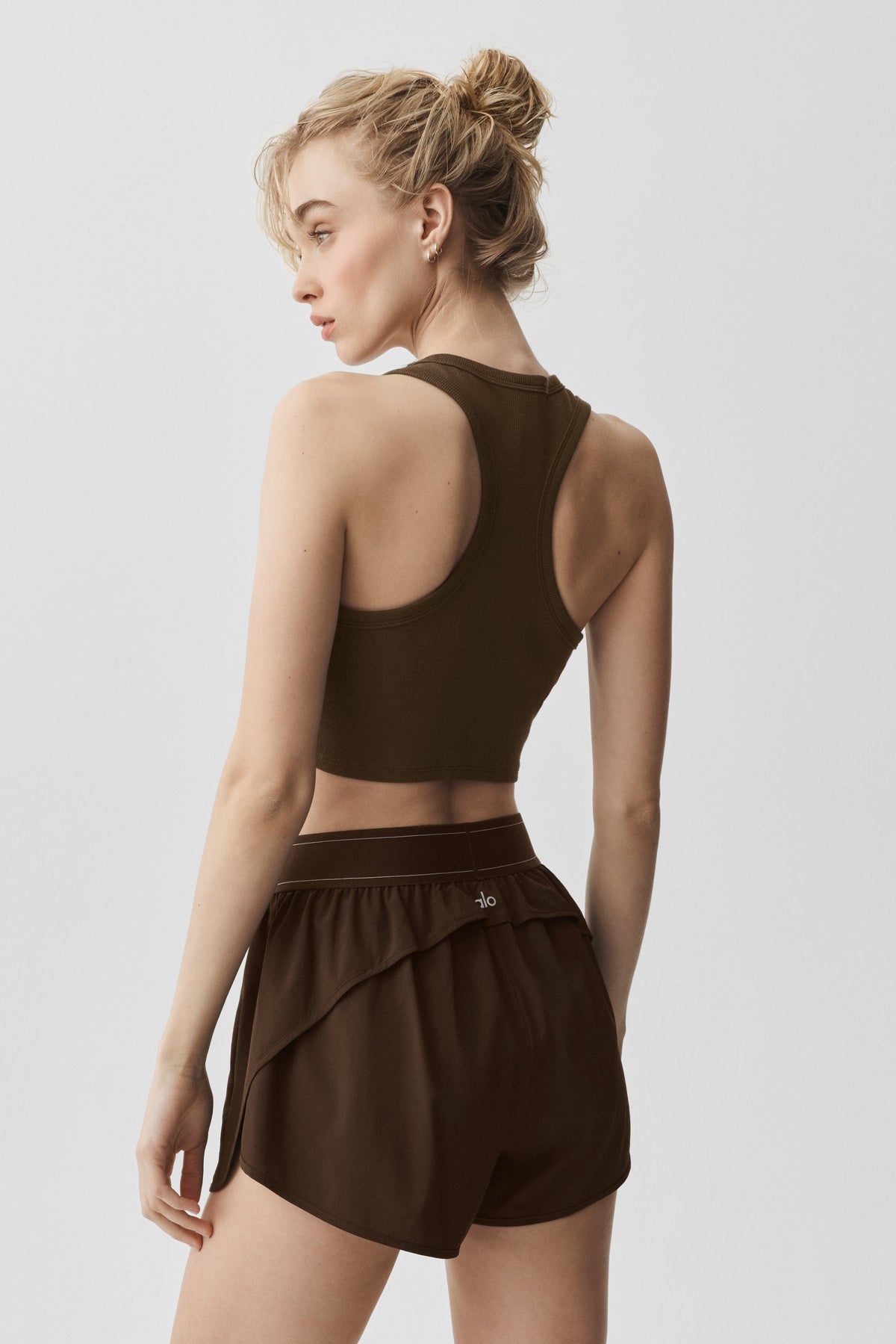 Alo Yoga Aspire Tank in Espresso/White, product image 3 of 5