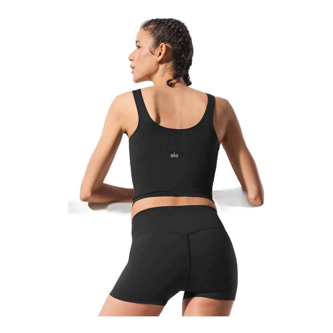 alo ALO Softsculpt Tank - Black by Alo Yoga