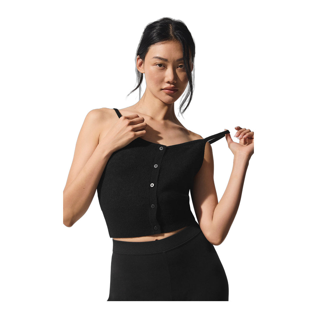 alo Sheer Cashmere Tank - Black by Alo Yoga