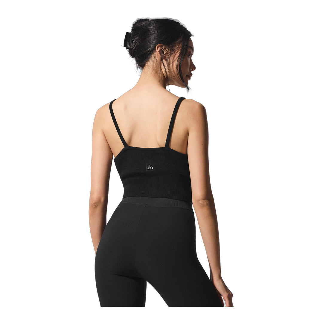 alo Sheer Cashmere Tank - Black by Alo Yoga