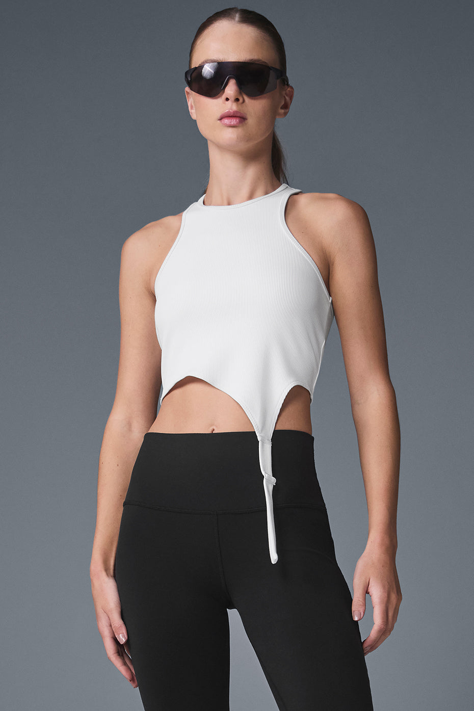 Alosoft Ribbed Revelation Tank - White (W2760R)