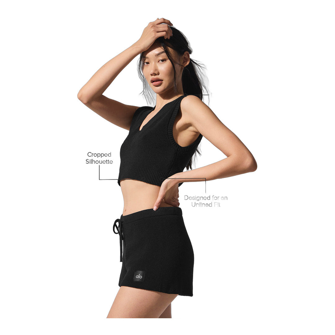 alo Supernatural Sweater Tank - Black by Alo Yoga