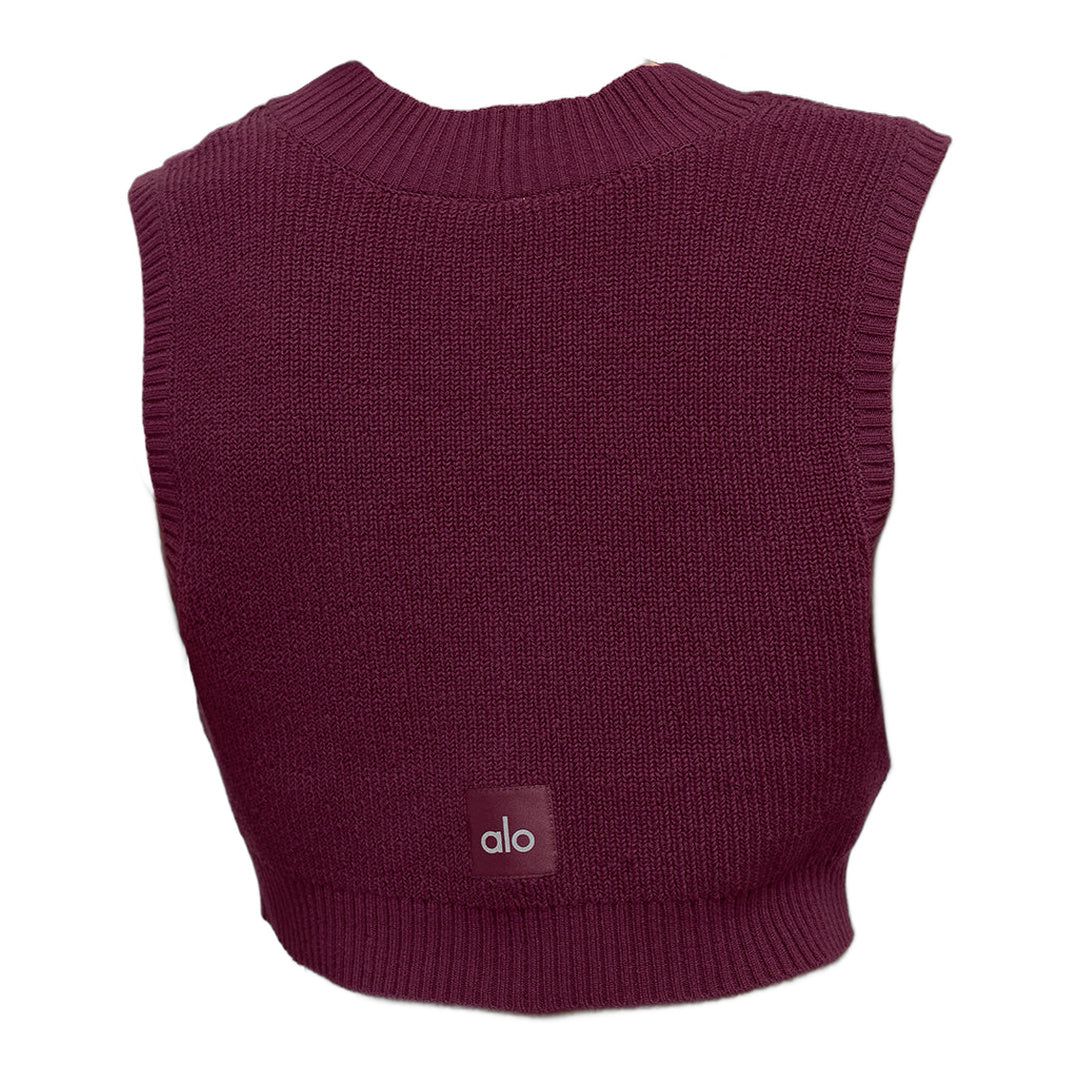 alo Supernatural Sweater Tank - Burgundy by Alo Yoga