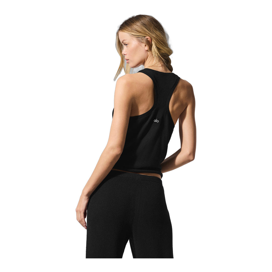 alo Supernatural Sweater Henley Tank - Black by Alo Yoga