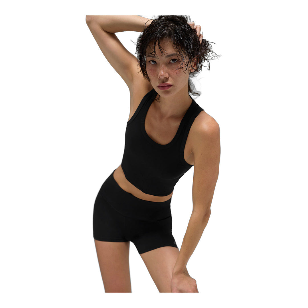 alo Mesh Front Runner Tank - Black by Alo Yoga