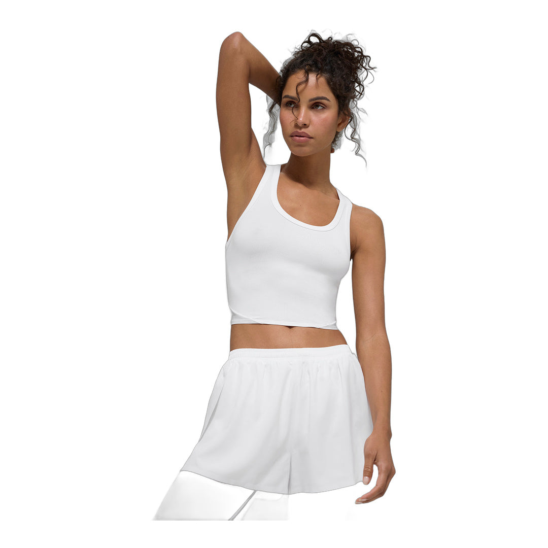 alo Mesh Front Runner Tank - White by Alo Yoga