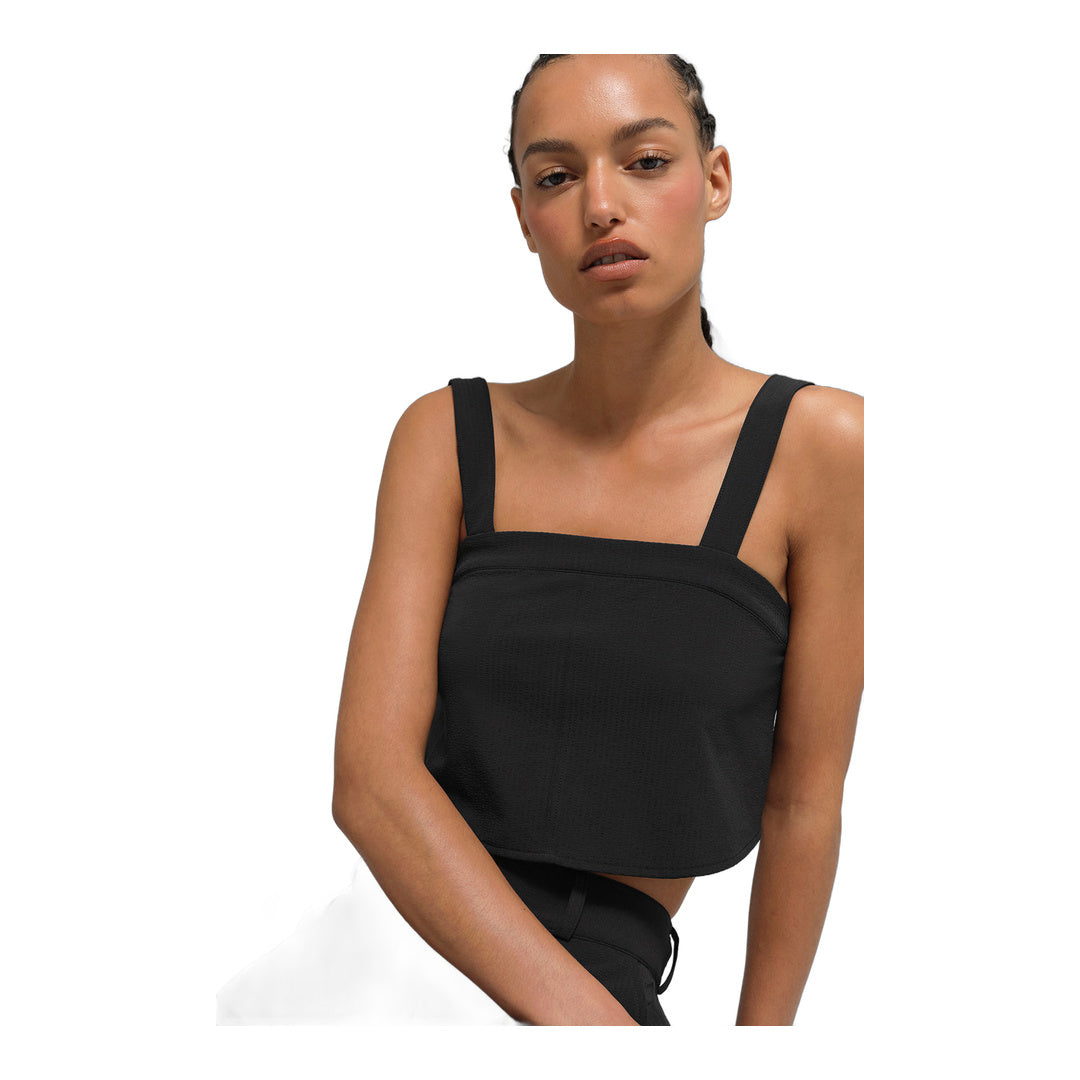 alo Cropped Dreamscape Tank - Black by Alo Yoga