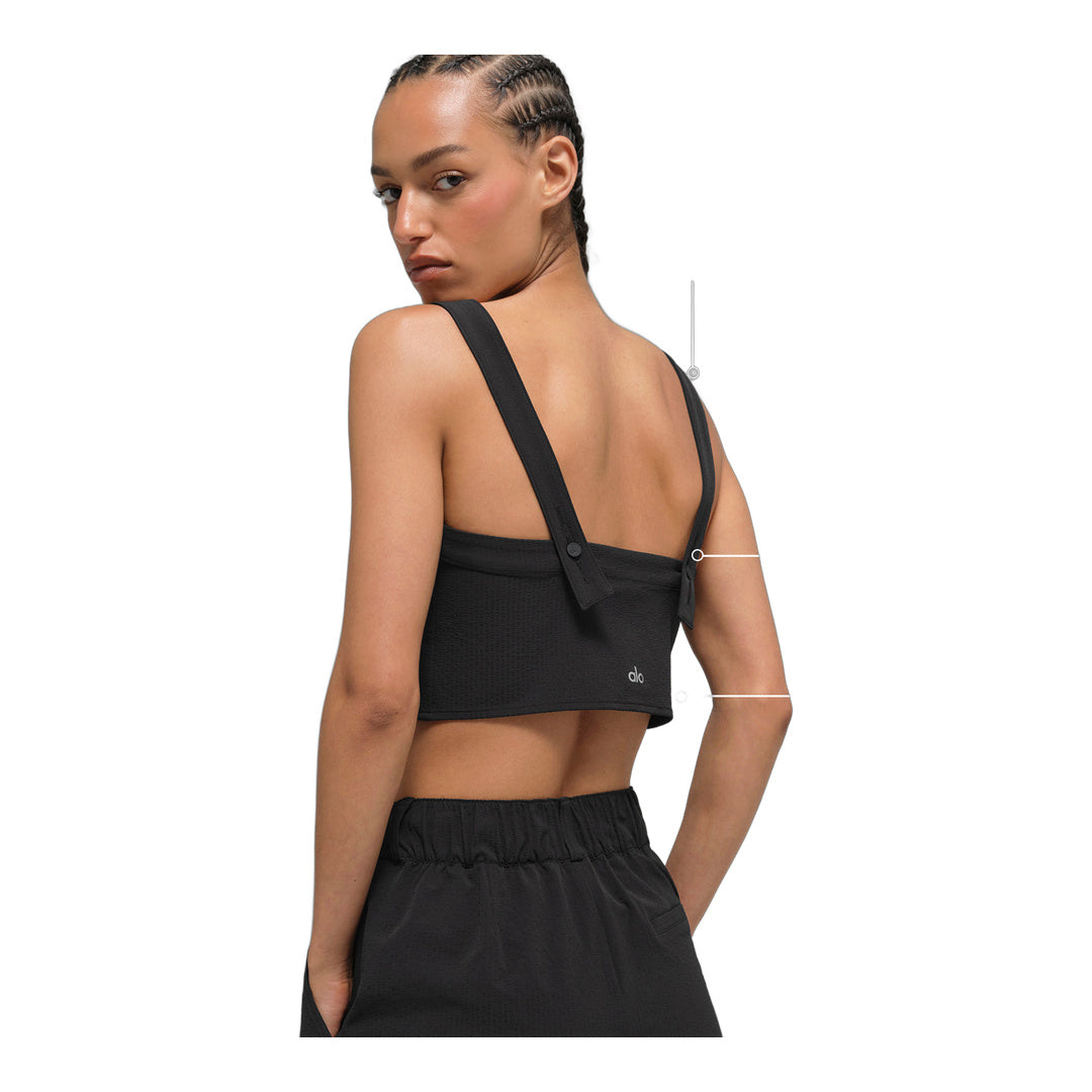 alo Cropped Dreamscape Tank - Black by Alo Yoga