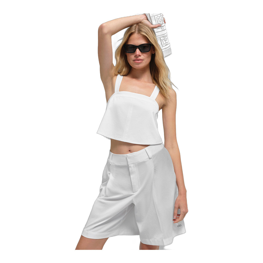 alo Cropped Dreamscape Tank - White by Alo Yoga