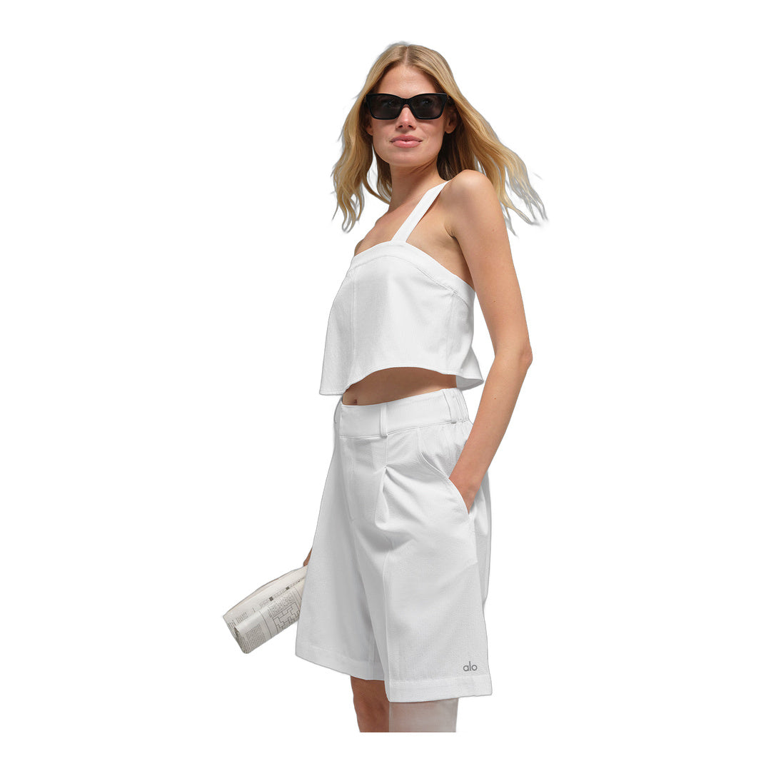 alo Cropped Dreamscape Tank - White by Alo Yoga