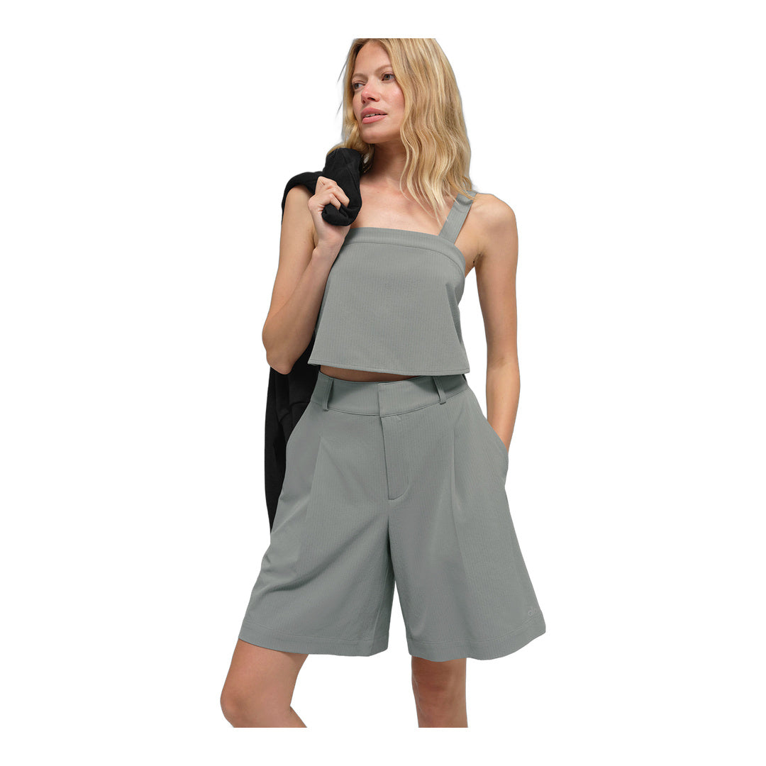 alo Cropped Dreamscape Tank - Lunar Grey by Alo Yoga