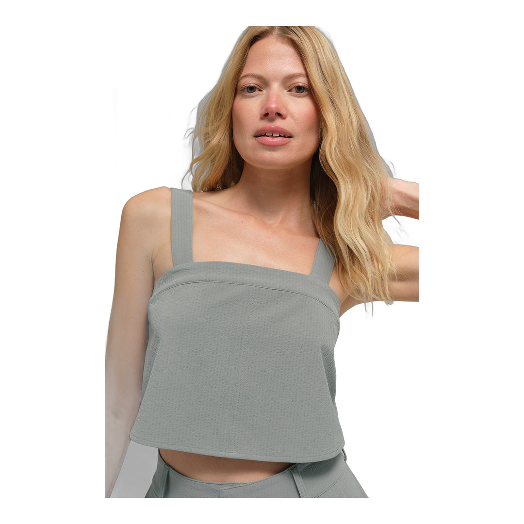 alo Cropped Dreamscape Tank - Lunar Grey by Alo Yoga