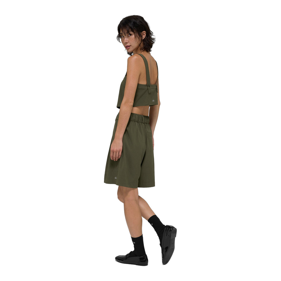alo Cropped Dreamscape Tank - Green Olive by Alo Yoga