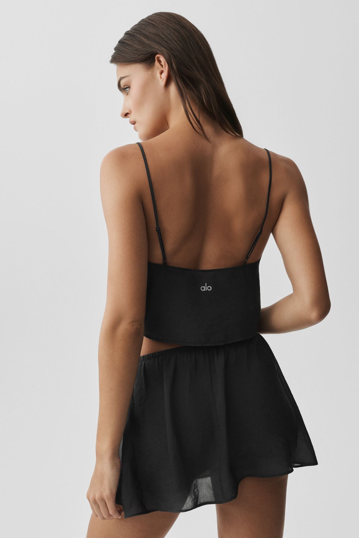 Alo Yoga Semi-Sheer Golden Hour Tank in Black, product image 4 of 5