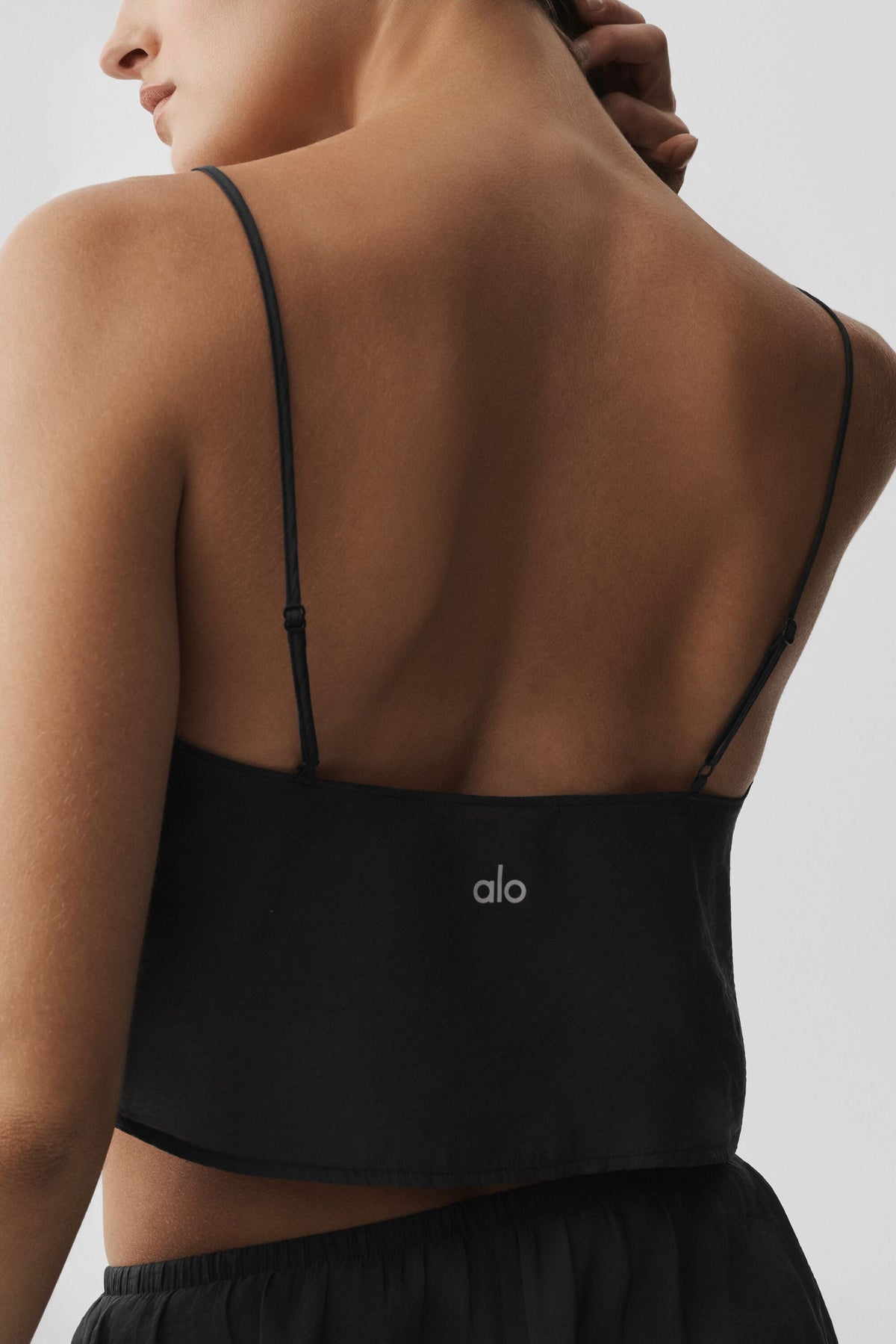 Alo Yoga Semi-Sheer Golden Hour Tank in Black, product image 3 of 5