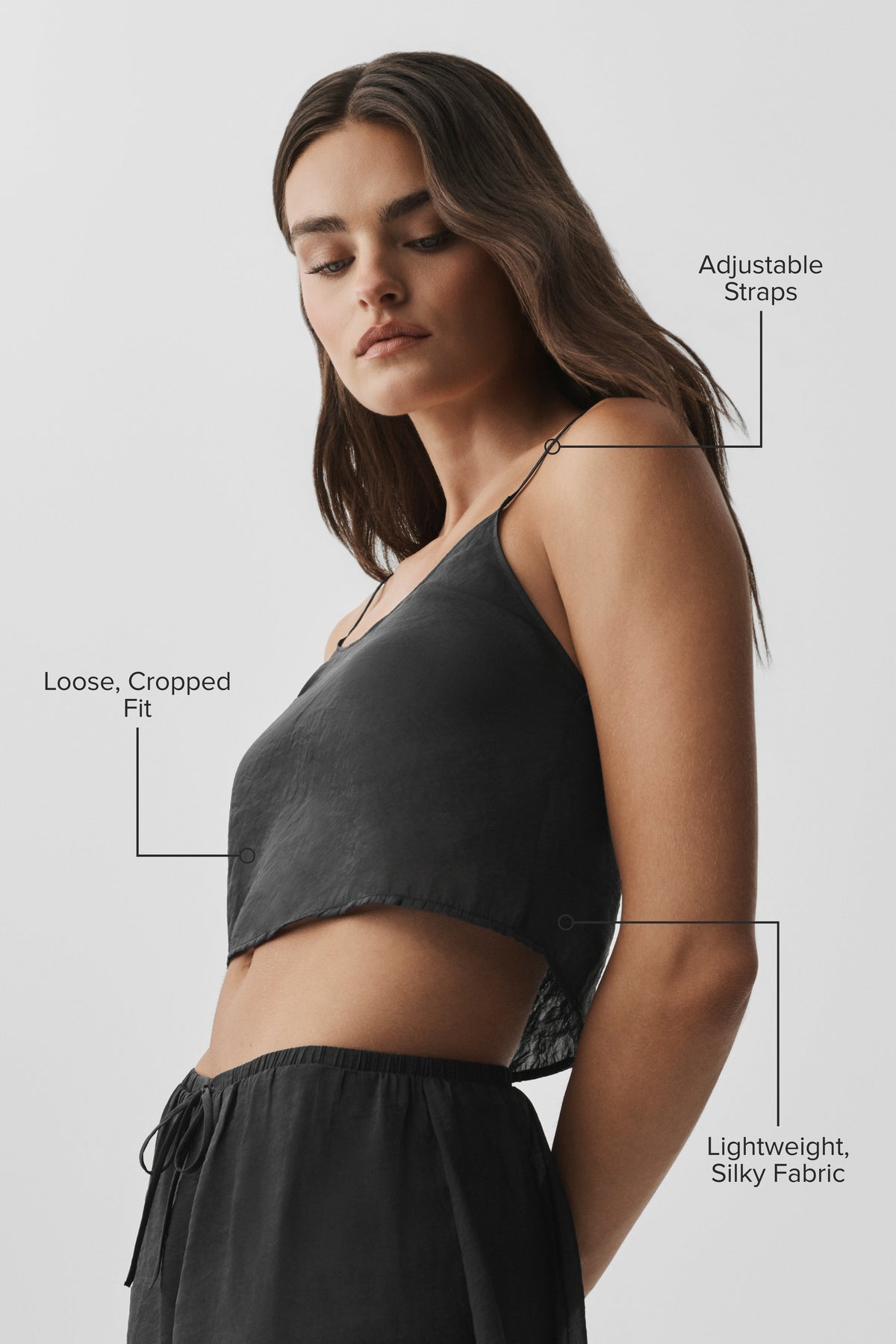 Alo Yoga Semi-Sheer Golden Hour Tank in Black, product image 2 of 5