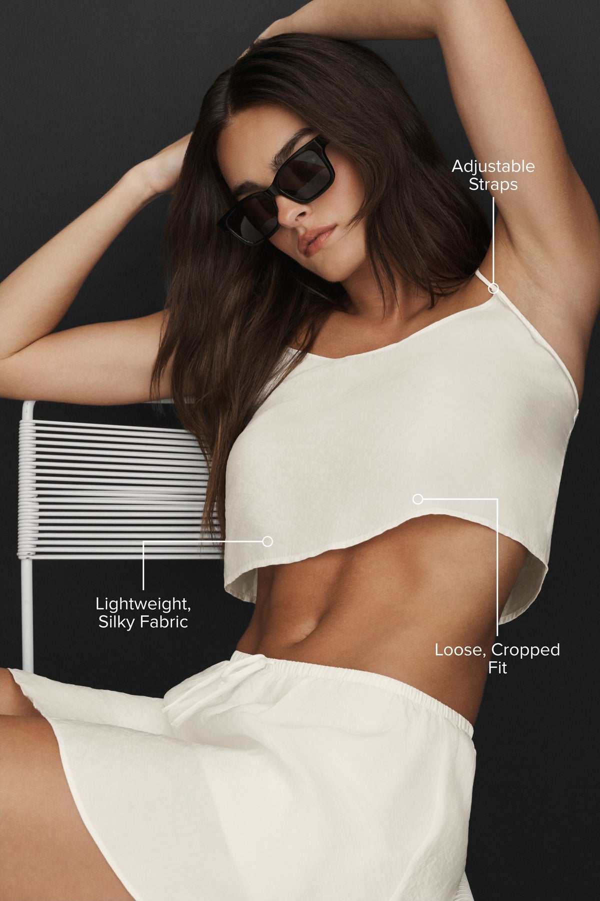 Alo Yoga Semi-Sheer Golden Hour Tank in Ivory, product image 2 of 5