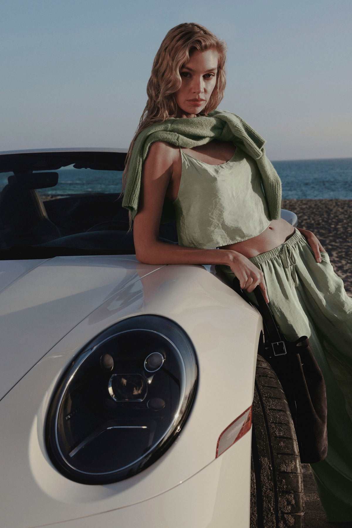 Alo Yoga Semi-Sheer Golden Hour Tank in Dune Grass