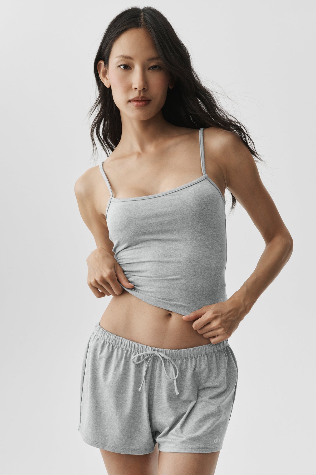 Alo Yoga Alosoft Finesse Cami Tank in Vintage Athletic Heather, product image 3 of 6