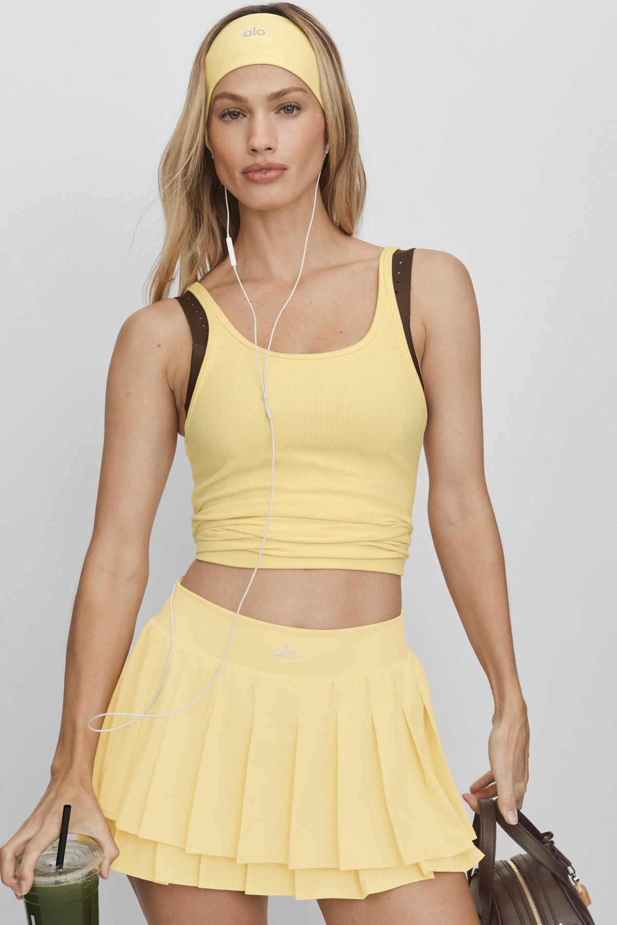 Alo Yoga Ribbed Adore Tank in Warm Butter, product image 6 of 6