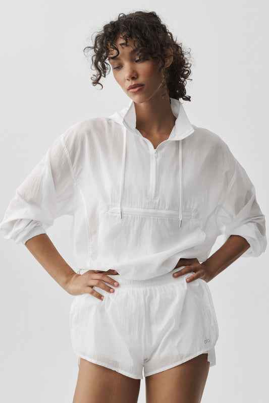 1/4 Zip Go Time Pullover - White (W31047R)