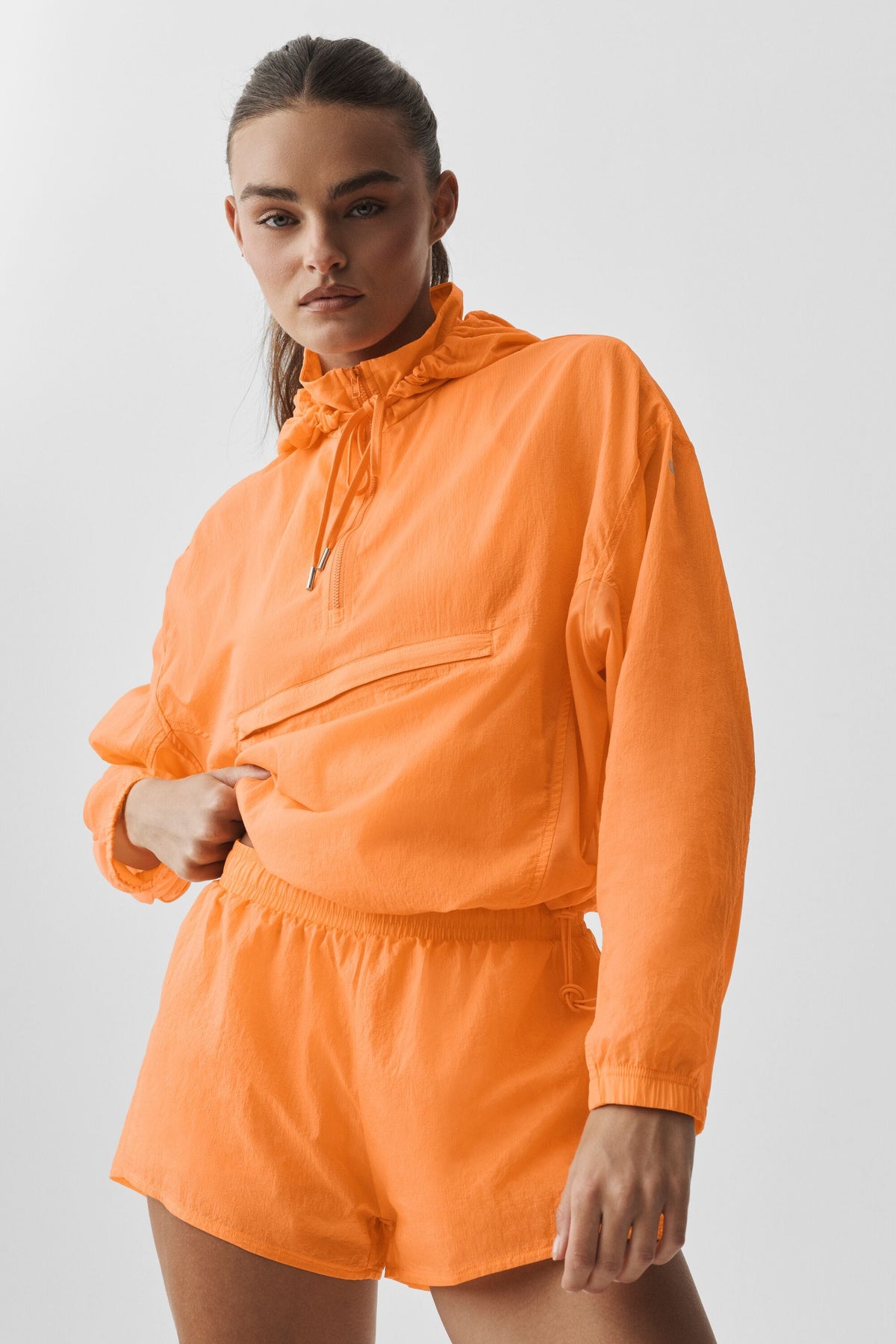 Alo Yoga 1/4 Zip Go Time Pullover in Satsuma Breeze, product image 3 of 7