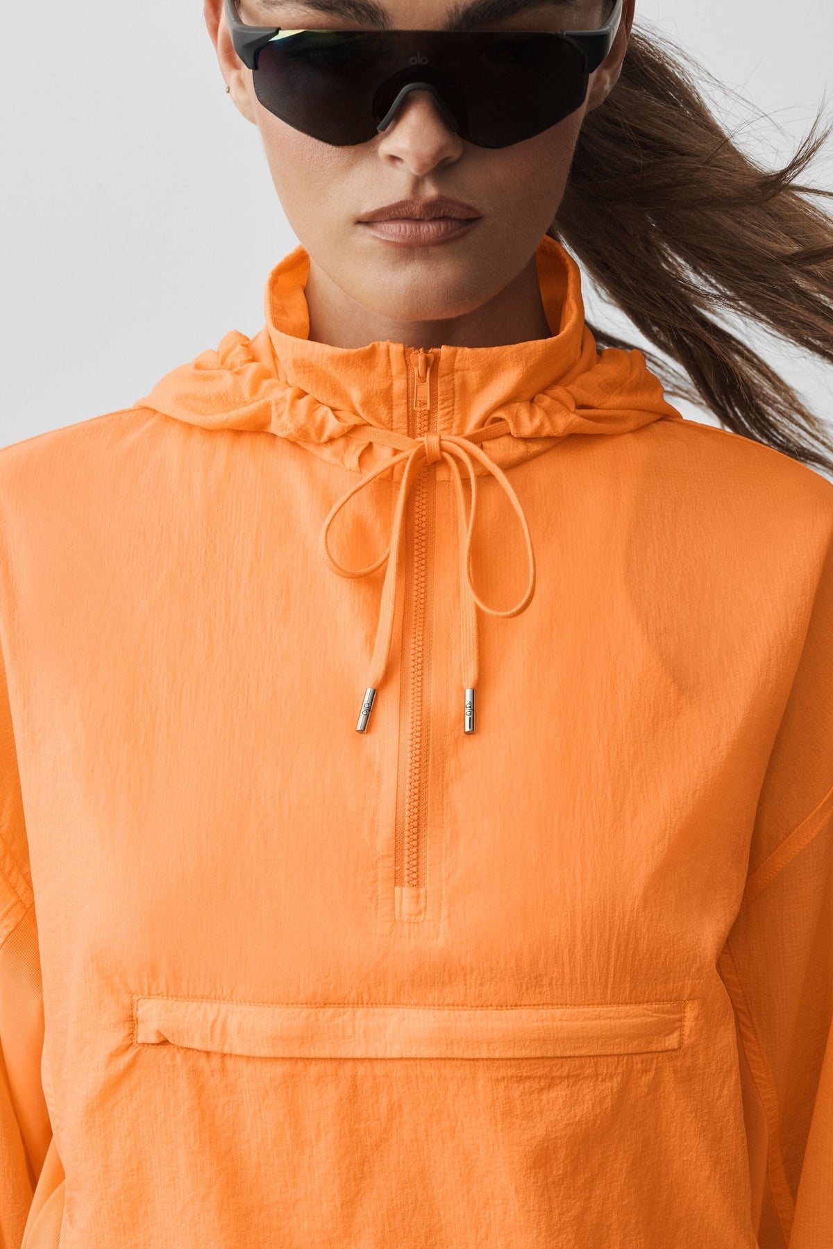 Alo Yoga 1/4 Zip Go Time Pullover in Satsuma Breeze, product image 2 of 7