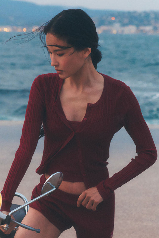 Sweater Sunlit Cardigan - Summer Romance Red (W31068R)