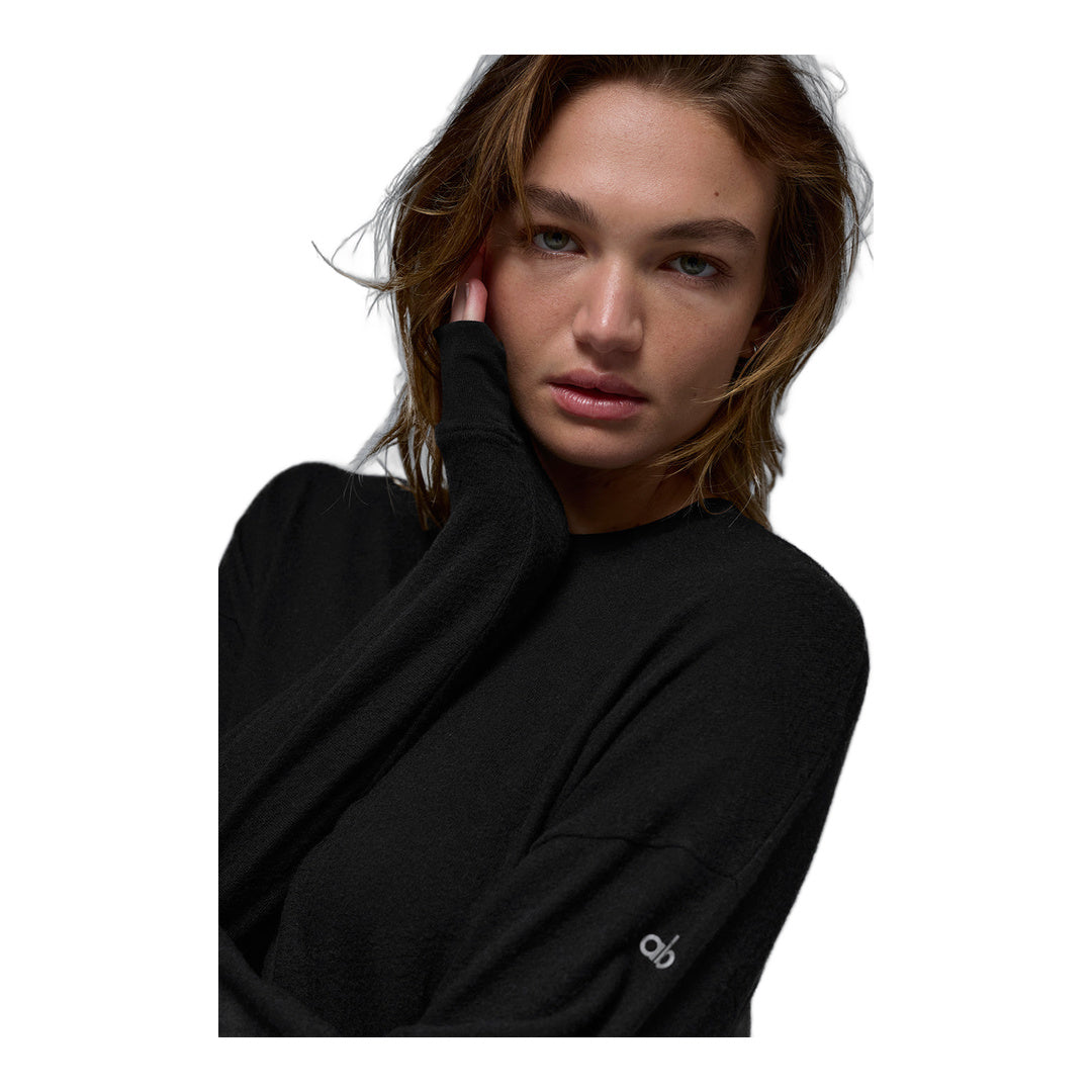 alo Soho Pullover - Black by Alo Yoga