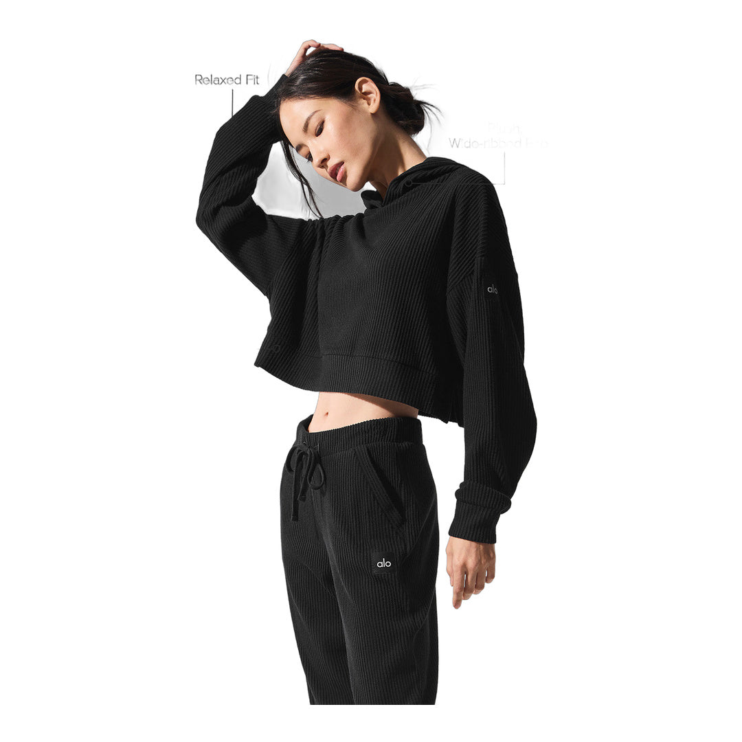 alo Muse Hoodie - Black by Alo Yoga