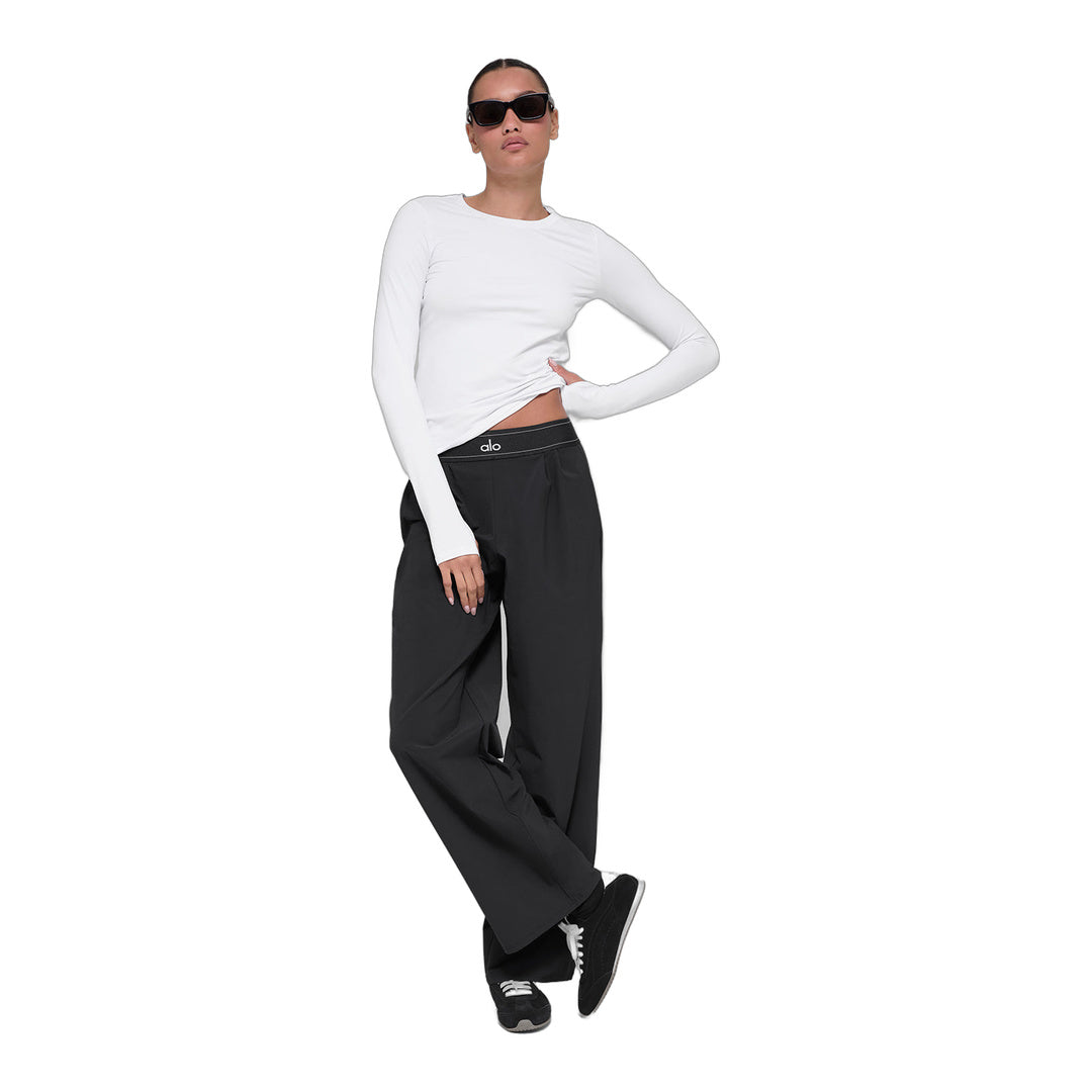 alo Alosoft Finesse Long Sleeve - White by Alo Yoga
