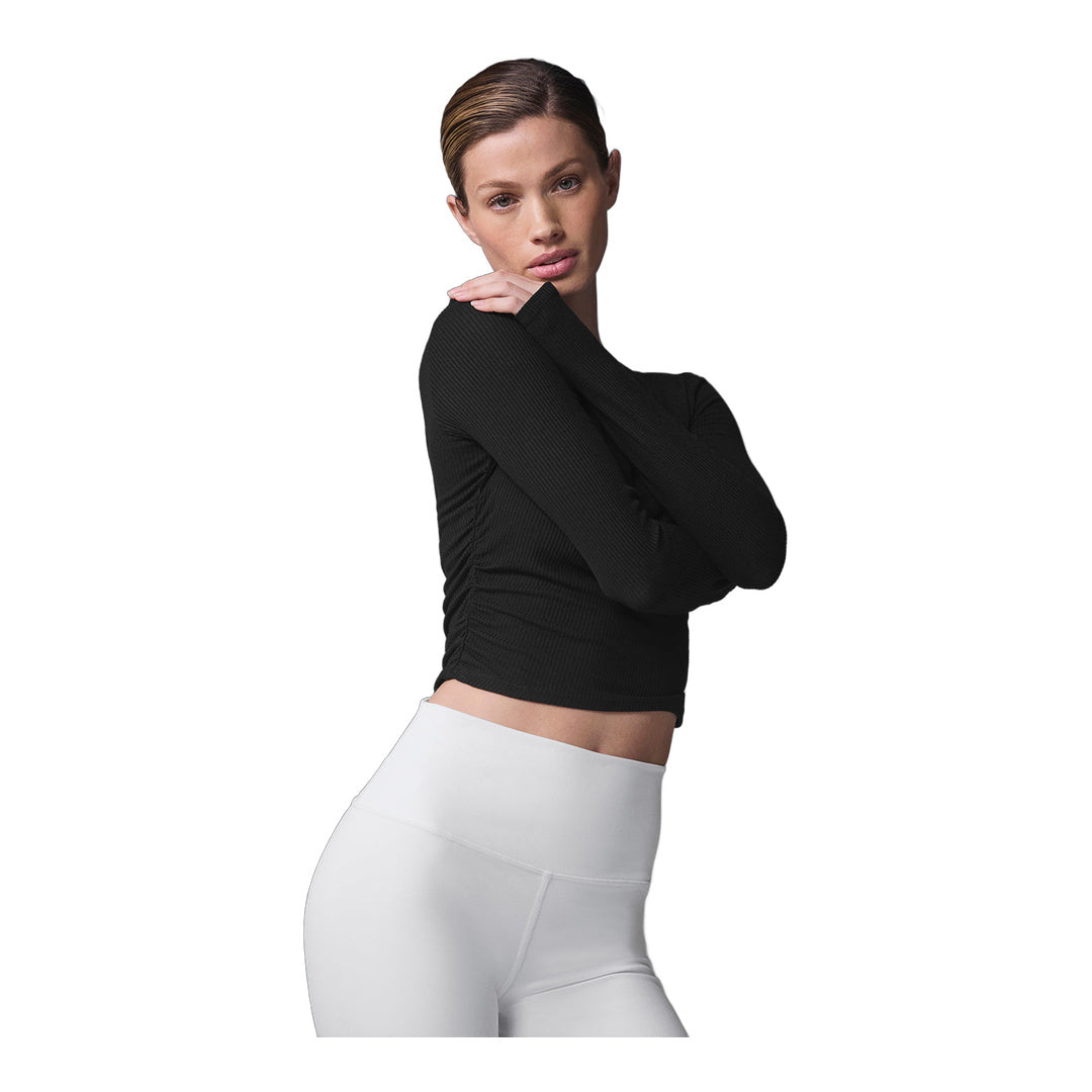 alo Gather Long Sleeve - Black by Alo Yoga