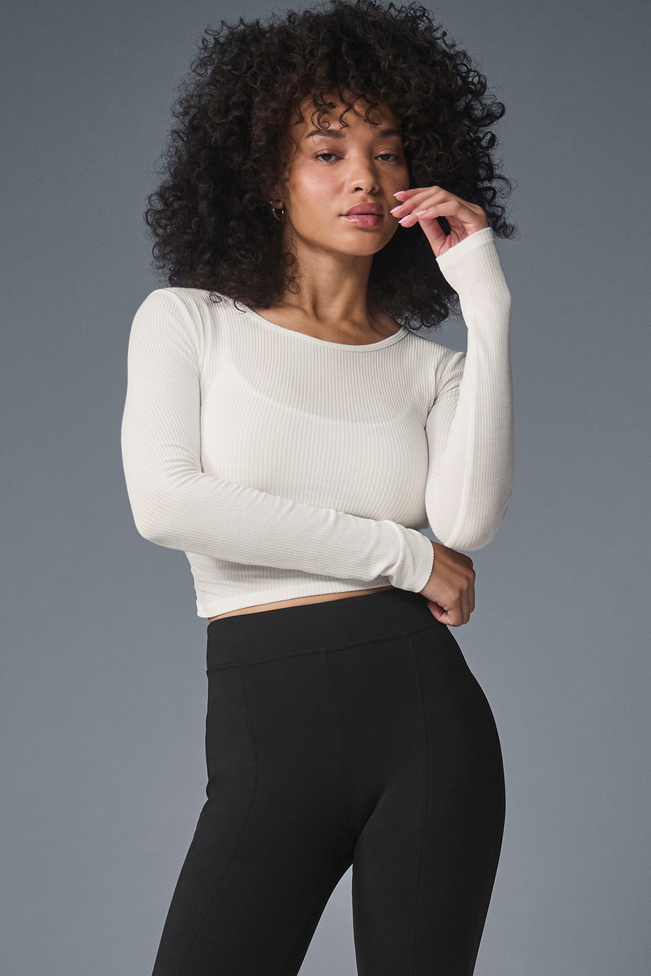 Gather Long Sleeve - Ivory (W3472R)