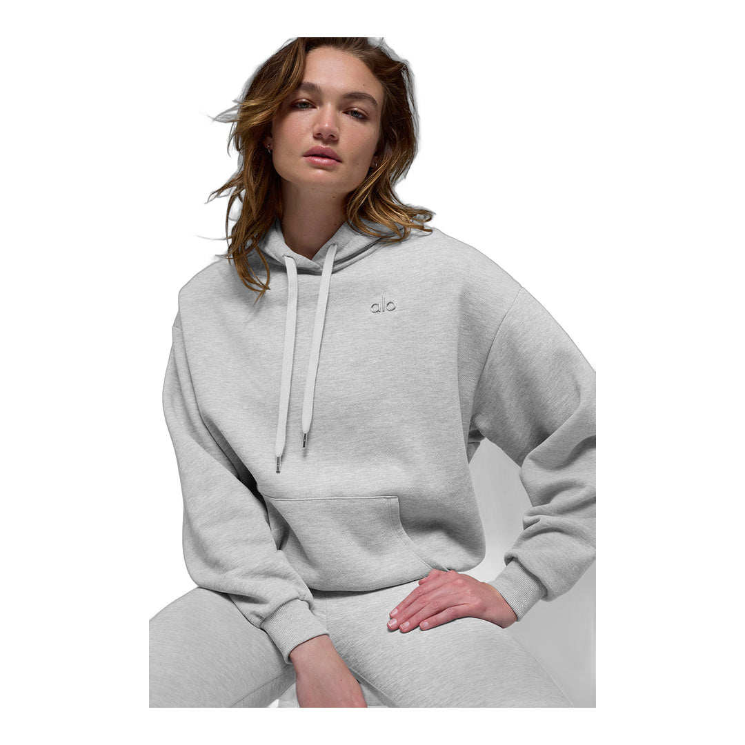 alo Accolade Hoodie - Athletic Heather Grey by Alo Yoga
