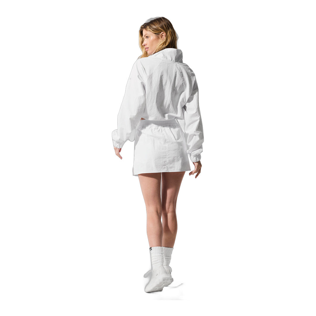 alo Cropped 1/4 Zip Alumni Pullover - White by Alo Yoga