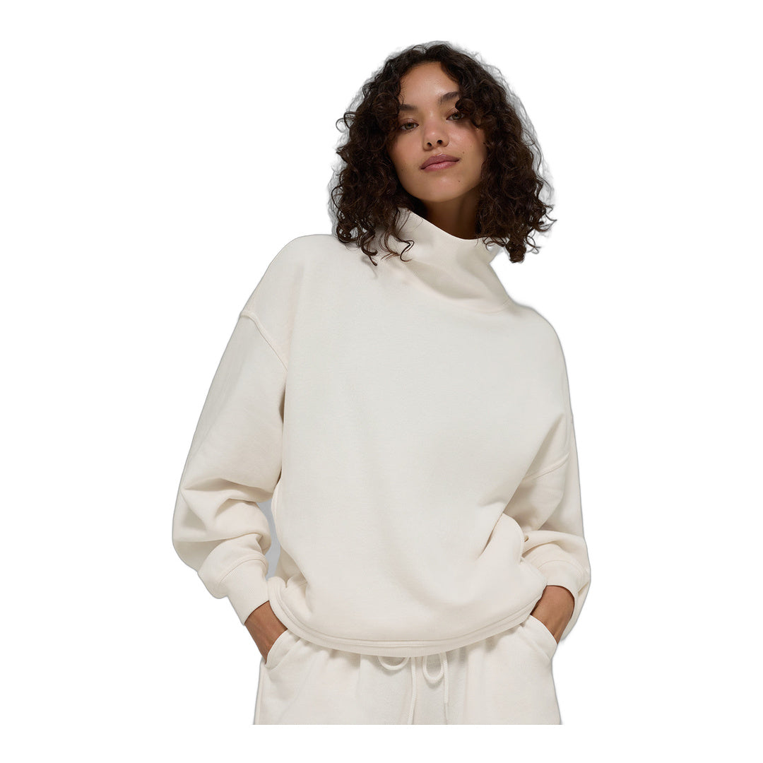 alo Hazy Mock Neck Pullover - Ivory by Alo Yoga