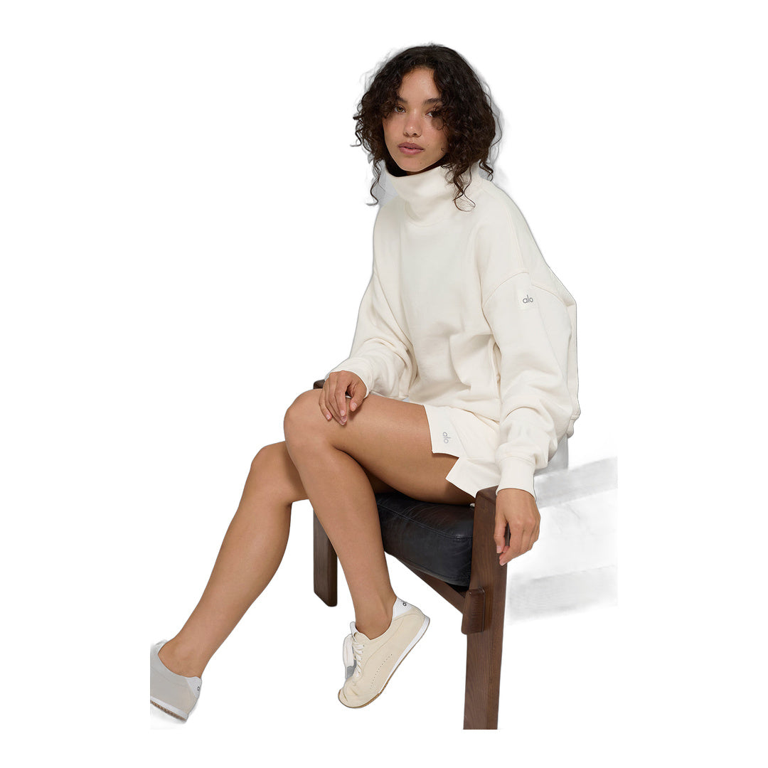 alo Hazy Mock Neck Pullover - Ivory by Alo Yoga