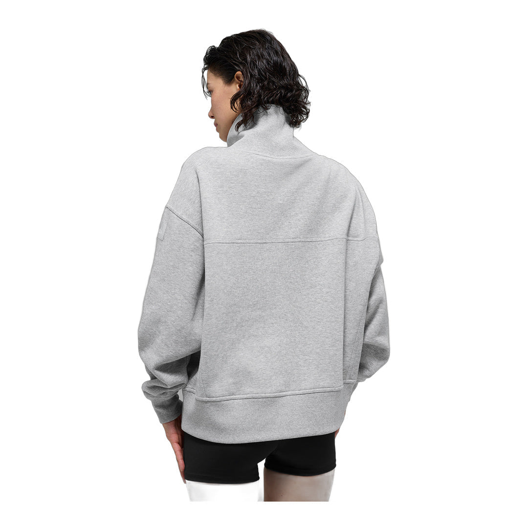 alo Hazy Mock Neck Pullover - Athletic Heather Grey by Alo Yoga