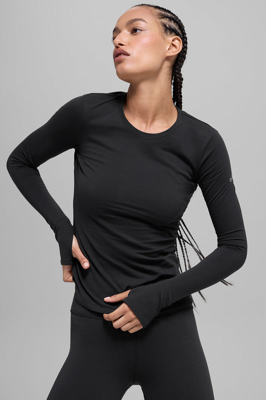 Airbrush Winter Warm Nocturne Long Sleeve - Black (W3731R)