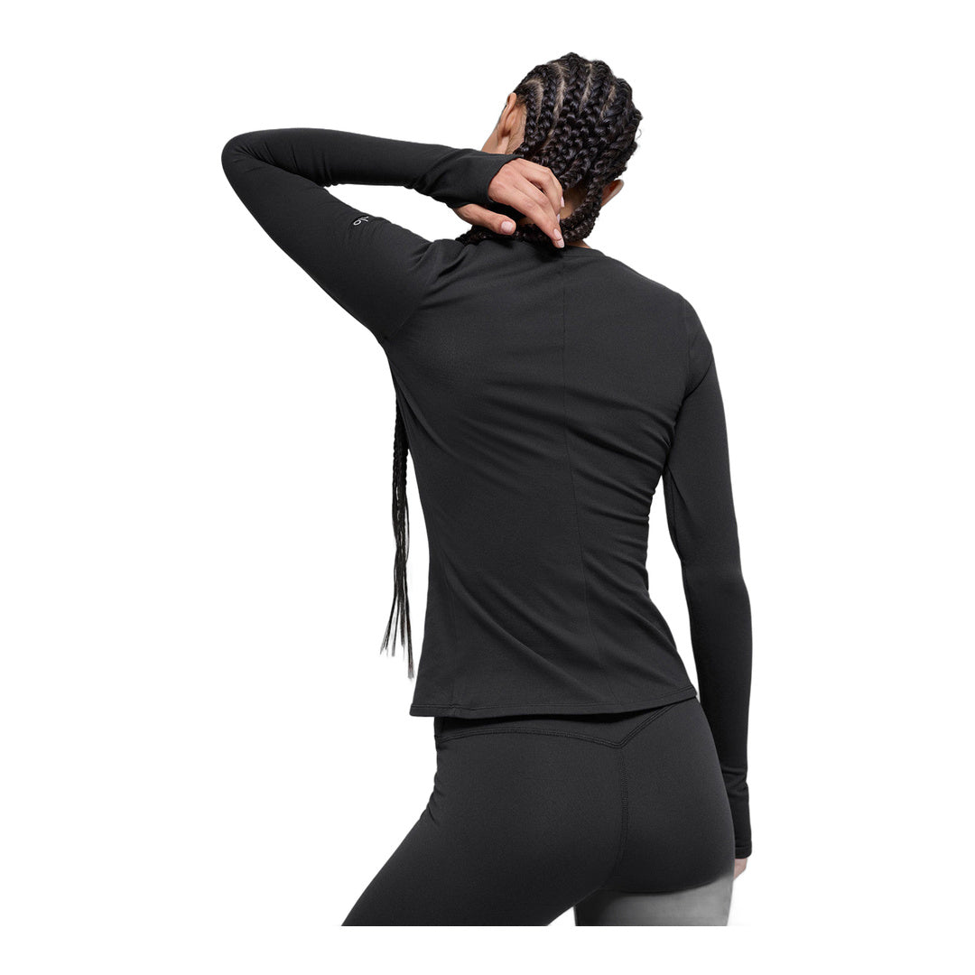 alo Airbrush Winter Warm Nocturne Long Sleeve - Black by Alo Yoga