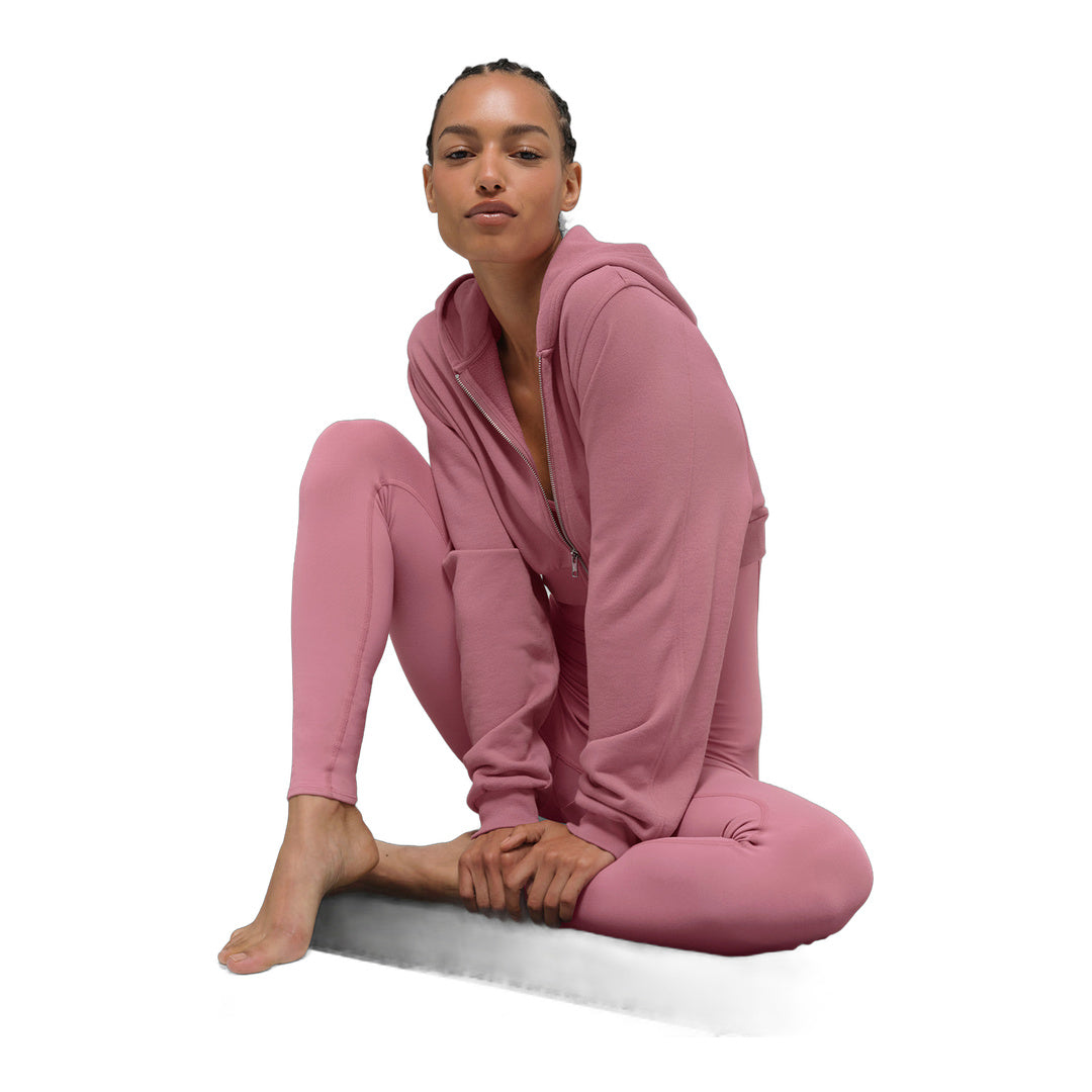 alo Sweet Escape Zip Up Hoodie - Pink Wild Rose by Alo Yoga