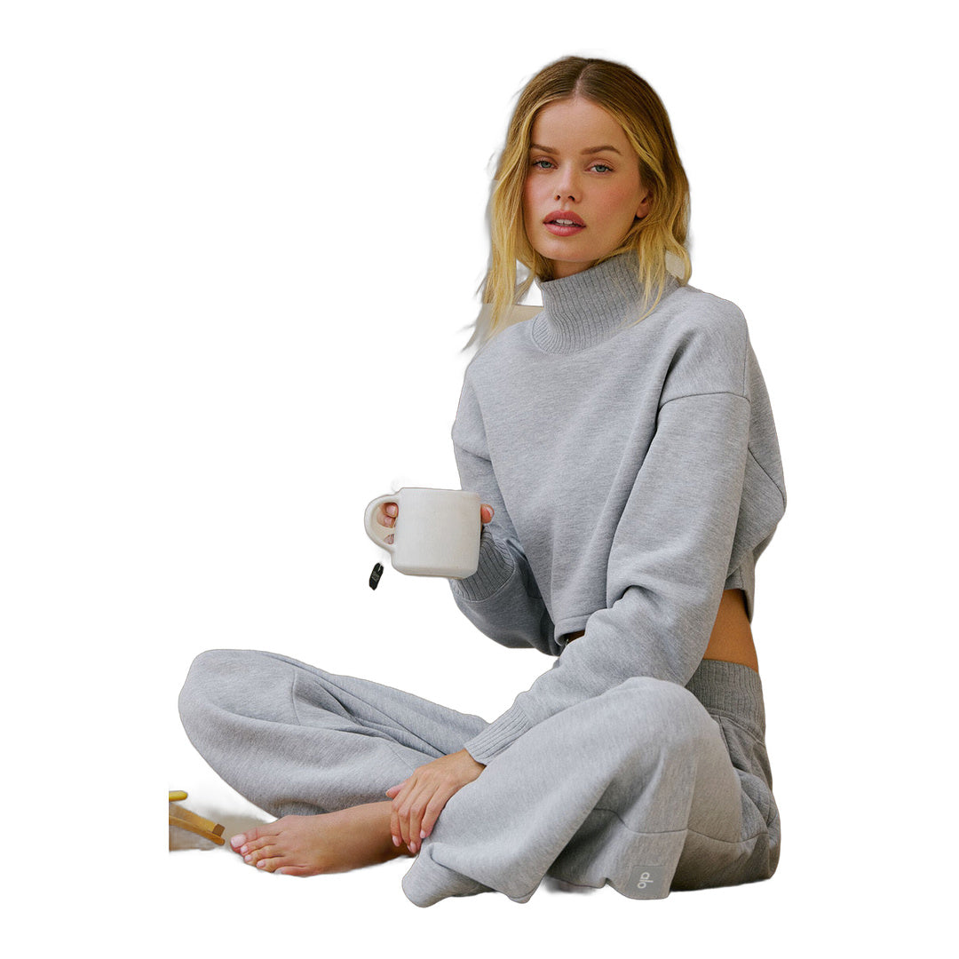 alo Cropped Serenity Coverup - Athletic Heather Grey by Alo Yoga